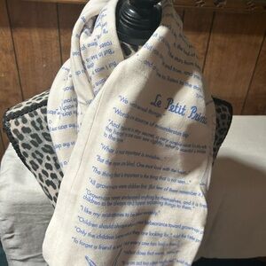 Storia Cream and Blue Le Petit Prince Scarf